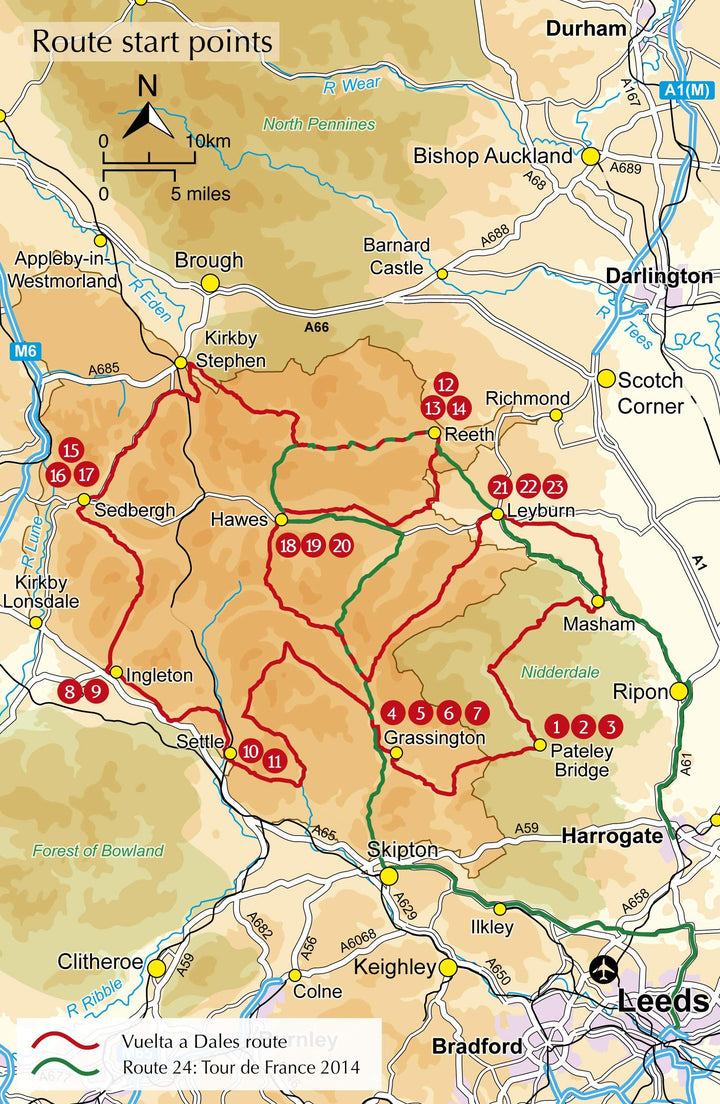 Guide vélo (en anglais) - Yorkshire Dales | Cicerone guide vélo Cicerone 
