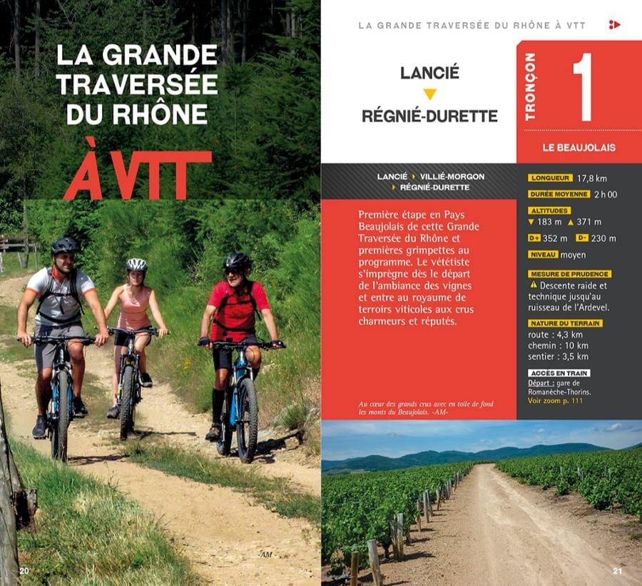 Guide vélo - Grande traversée du Rhône & Le grand tour des monts du Lyonnais | Chamina guide vélo Chamina 