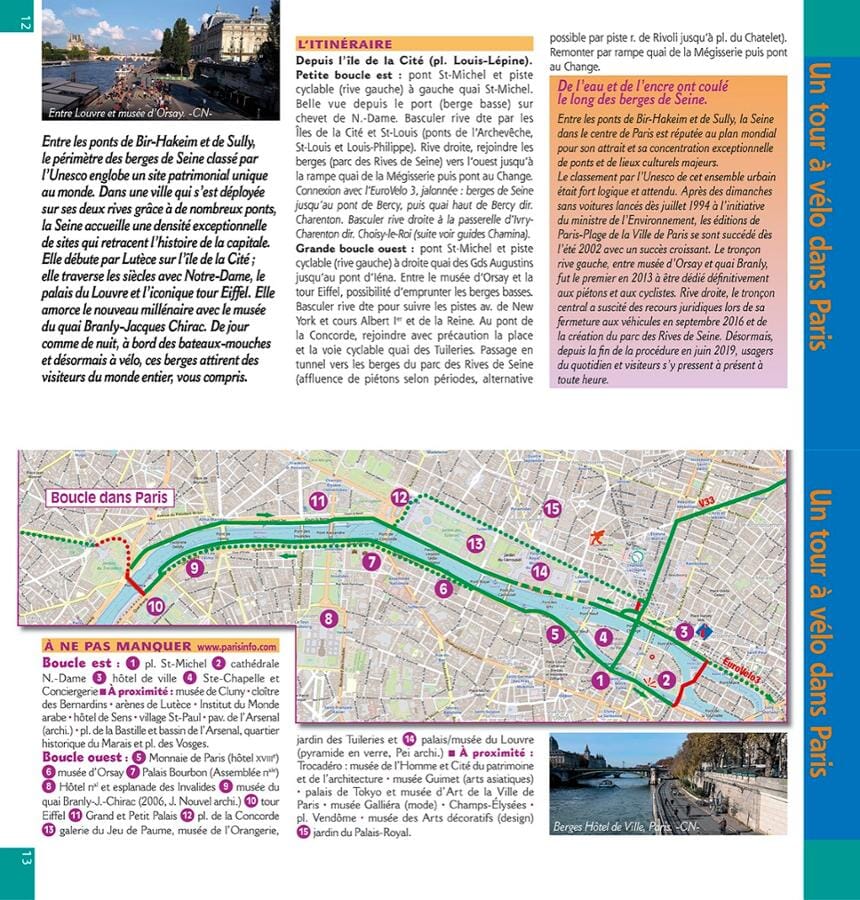 Guide vélo - La Seine à vélo : Paris/Le Havre/Deauville | Chamina guide petit format Chamina 