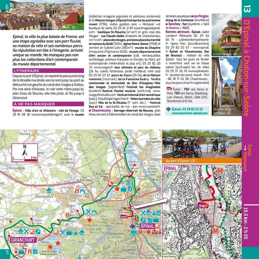Guide vélo - La Voie Bleue : Moselle-Saône à vélo | Chamina guide petit format Chamina 