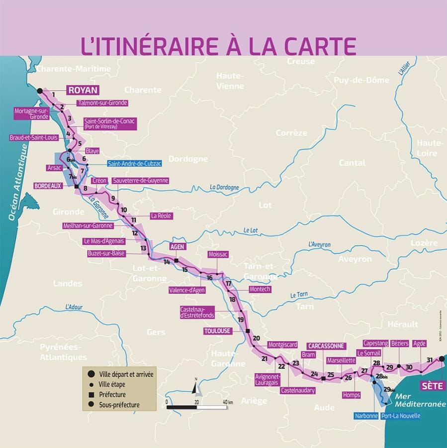 Guide vélo - Le Canal des 2 mers, de l'Atlantique à la Méditerranée | Chamina guide petit format Chamina 