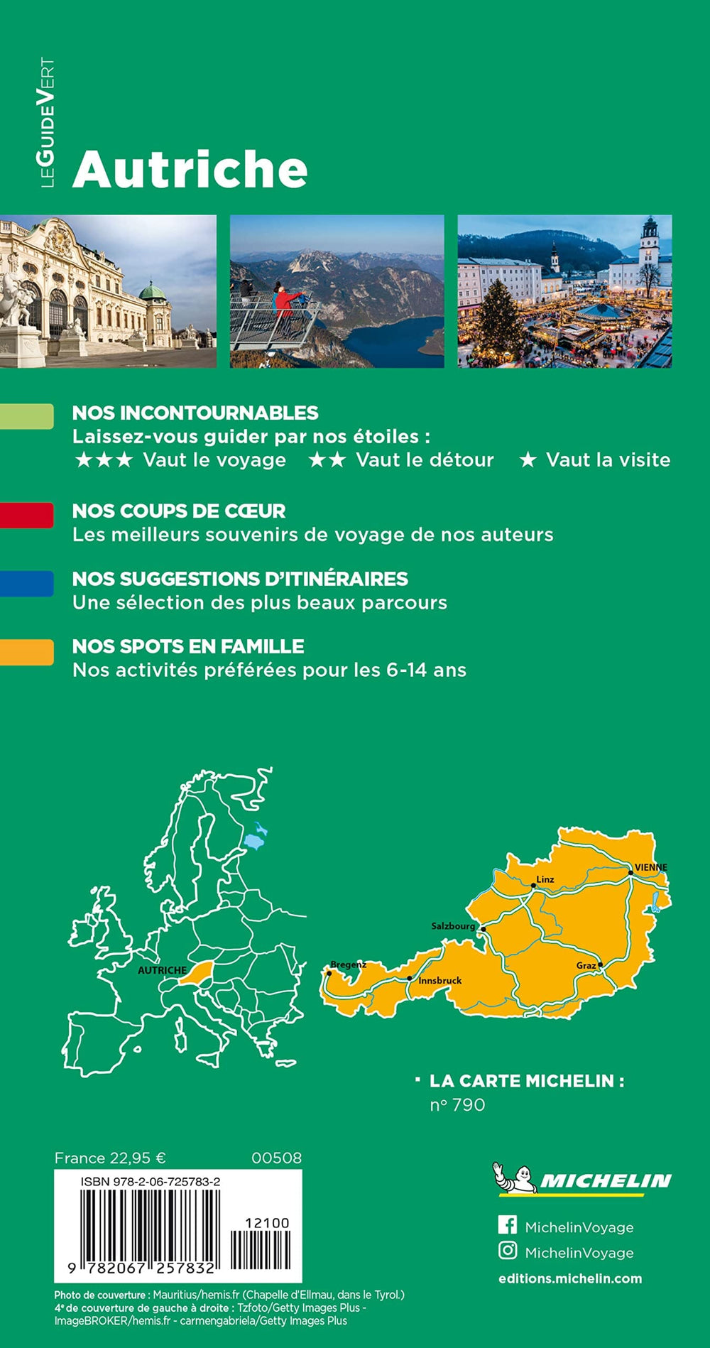 Guide Vert - Autriche - Édition 2023 | Michelin guide de voyage Michelin 