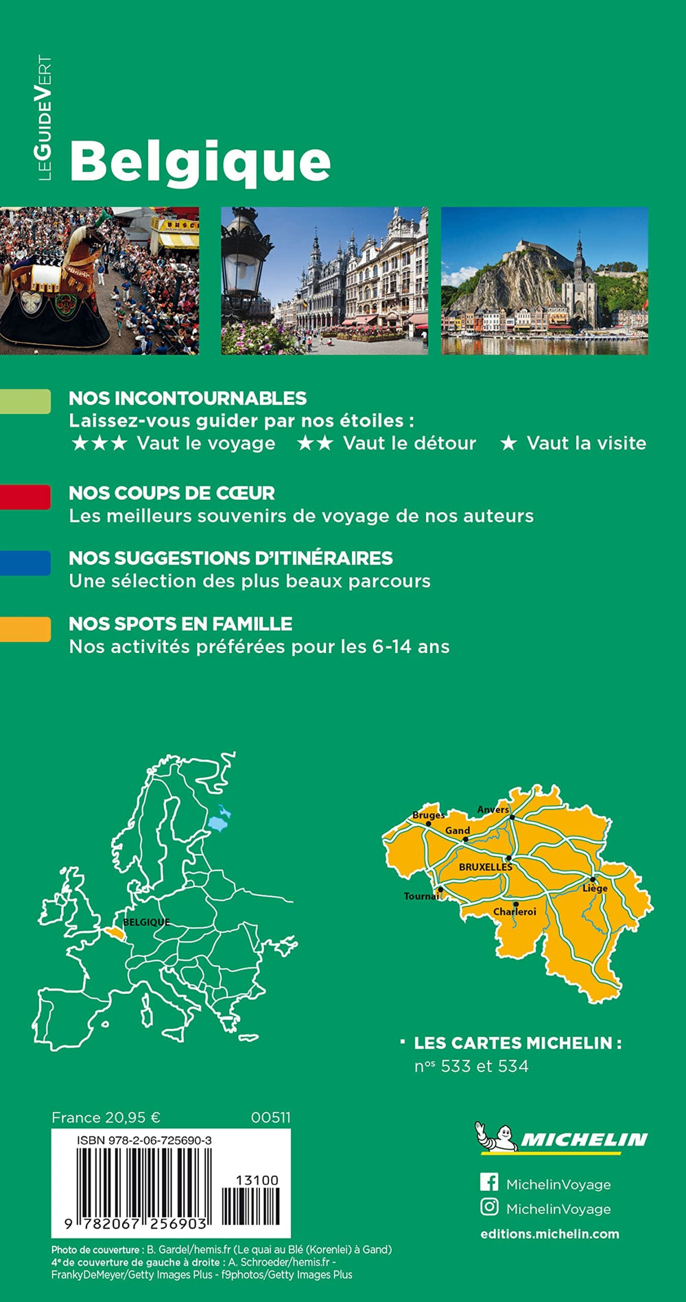 Guide Vert - Belgique - Édition 2023 | Michelin guide de voyage Michelin 