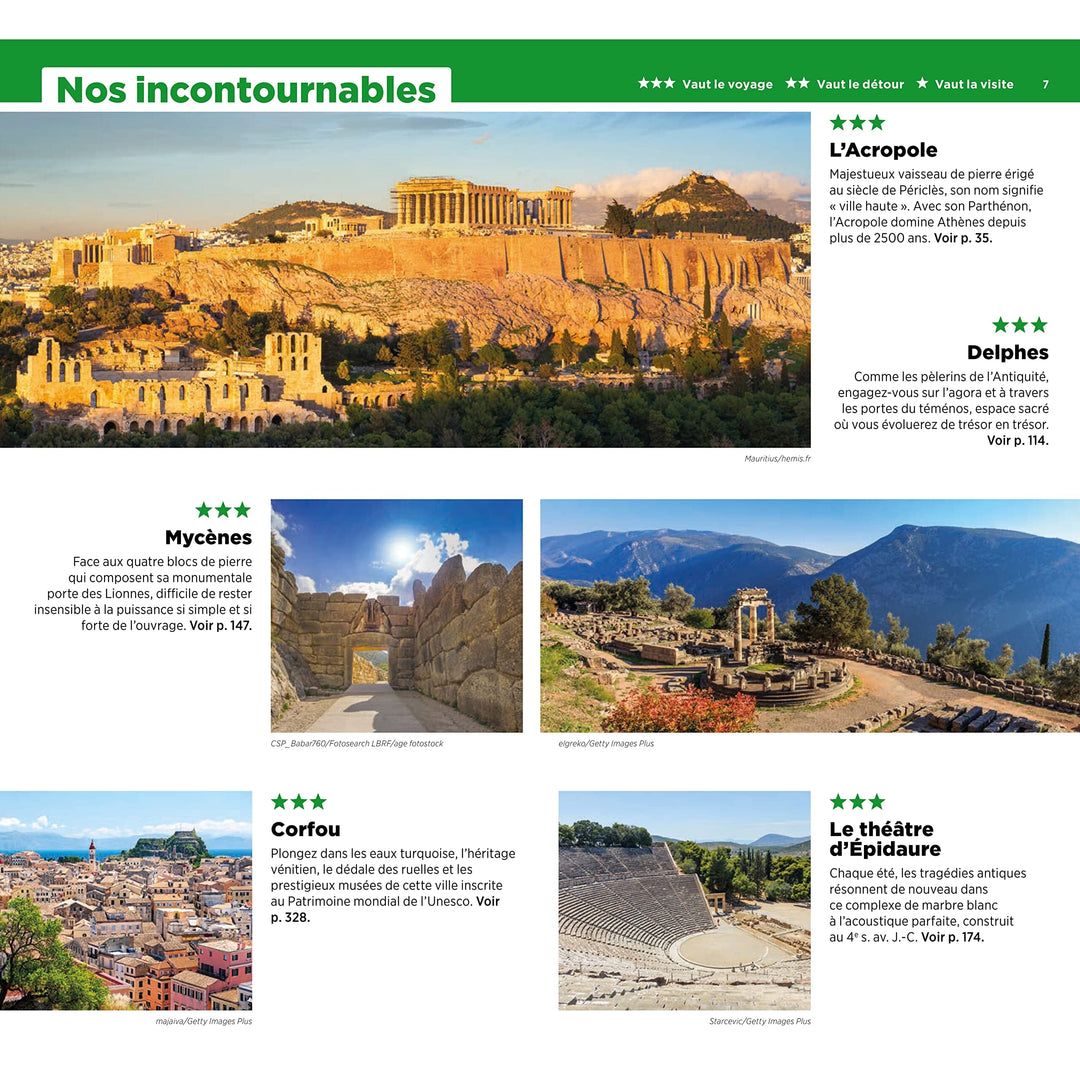 Guide Vert - Grèce continentale, îles Ioniennes - Édition 2023 | Michelin guide de voyage Michelin 