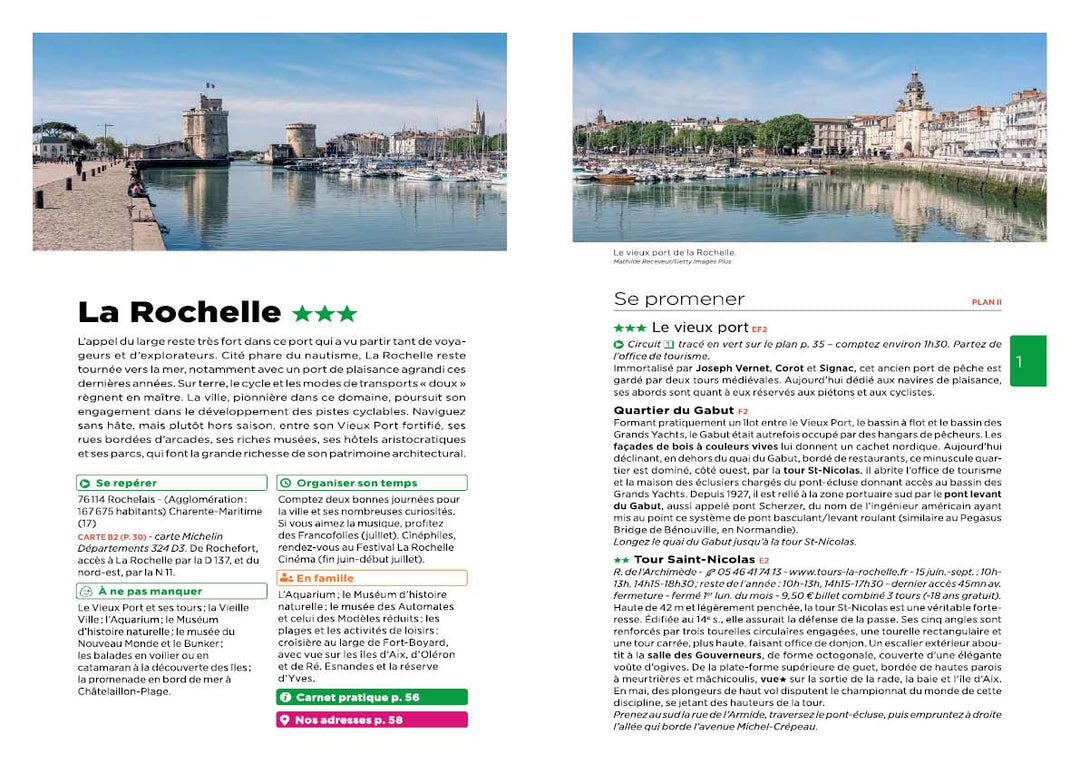 Guide Vert - Les Charentes- Édition 2022 | Michelin guide de voyage Michelin 
