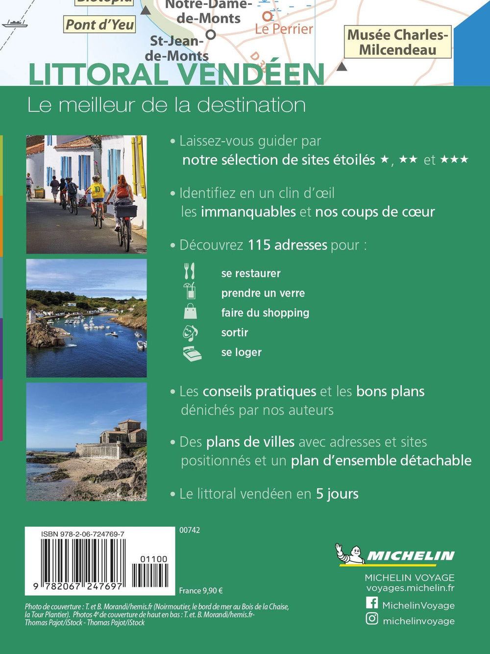 Guide Vert Week & GO - Littoral Vendéen : Noirmoutier, Yeu, Les Sables d'Olonne - Édition 2021 | Michelin guide de voyage Michelin 