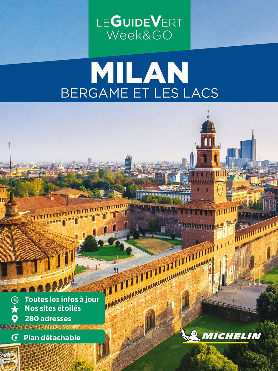 Guide Vert Week & GO - Milan, Bergame & les lacs - Édition 2023 | Michelin guide petit format Michelin 