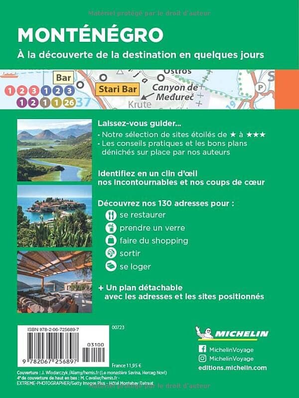 Guide Vert Week & GO - Monténégro - Édition 2023 | Michelin guide petit format Michelin 