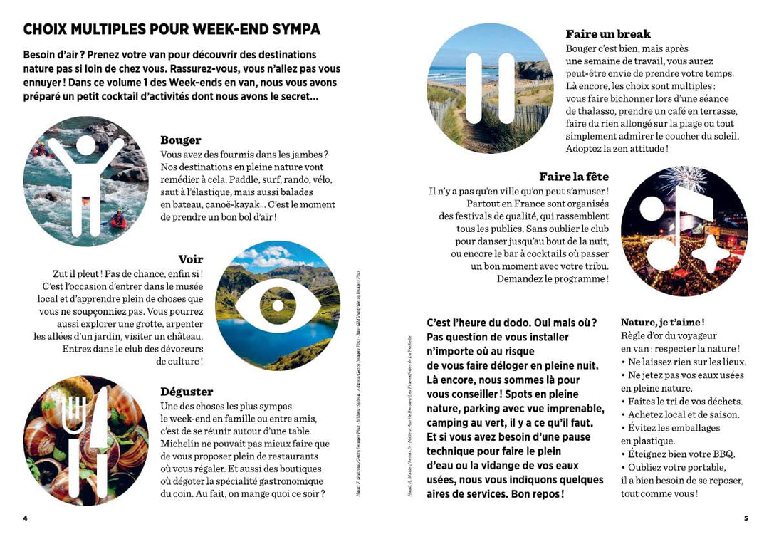 Guide - Week-ends en van - France, volume 1 | Michelin guide de voyage Michelin 