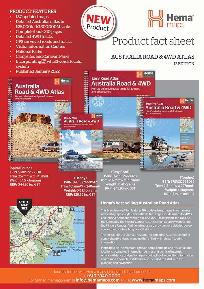 Handy Atlas - Australie (petit format, à spirales) | Hema Maps atlas Hema Maps 