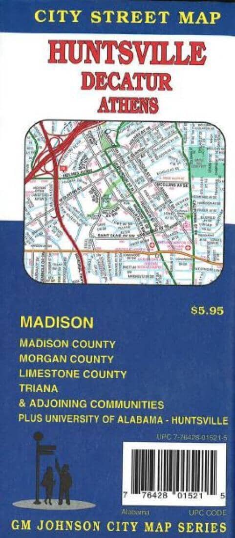 Huntsville - Decatur and Athens - Alabama | GM Johnson Road Map 