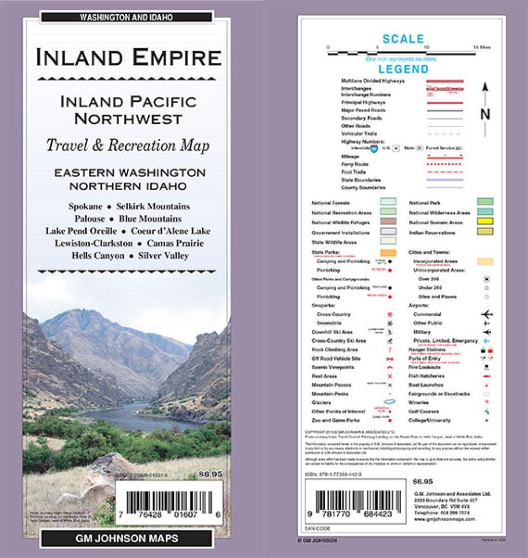 Inland Empire - Eastern Washington and Northern Idaho | GM Johnson Road Map 