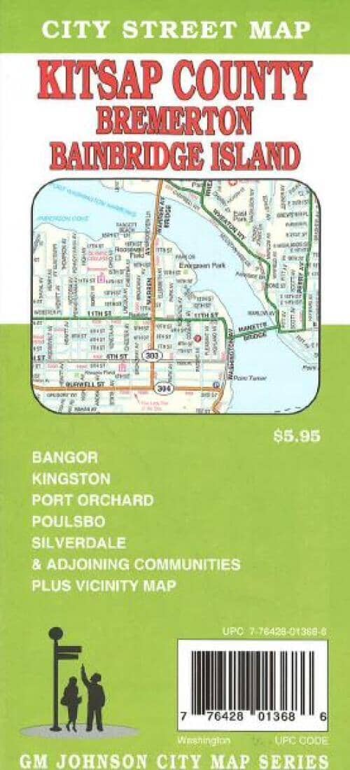 Kitsap County - Bremerton and Bainbridge Island - Washington | GM Johnson Road Map 