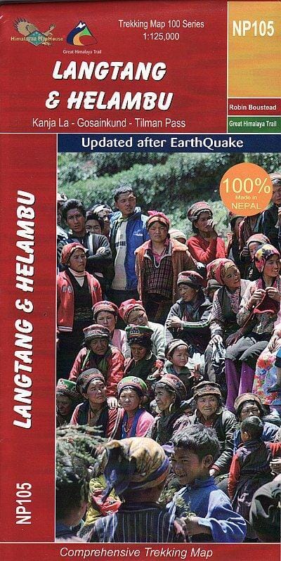 Langtang and Helambu - Neptal Trekking Map | Himalayan MapHouse Pvt. Ltd Hiking Map 