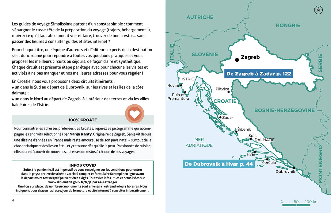 Le guide Simplissime - Croatie - Édition 2022 | Hachette guide de voyage Hachette 