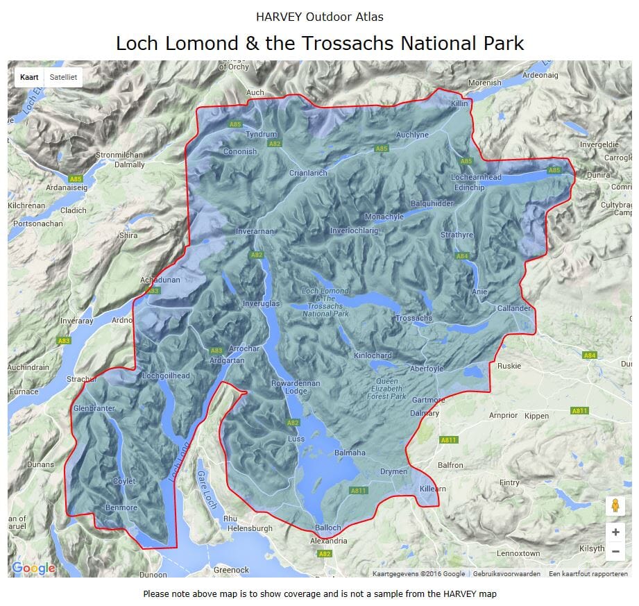 Loch Lomond & The Trossachs National park outdoor atlas | Harvey Maps - Outdoor atlas carte pliée Harvey Maps 
