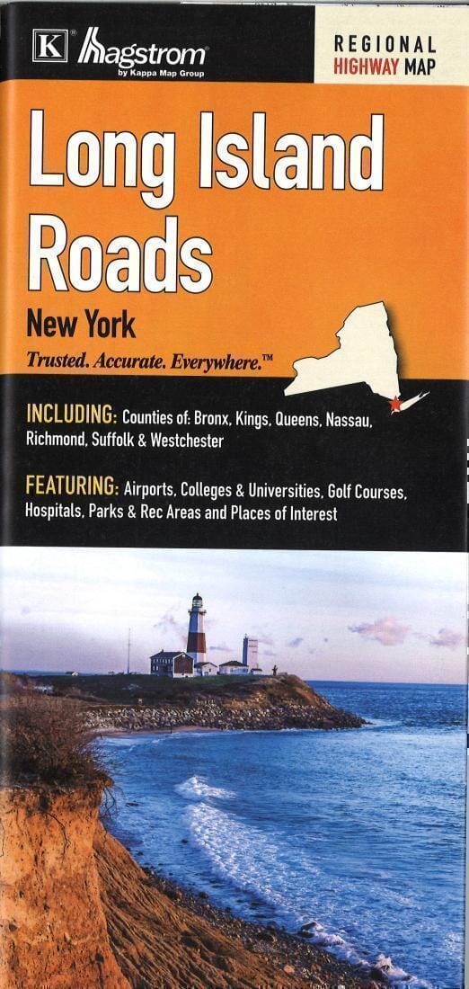 Long Island Roads, New York | Kappa Map Group Road Map 