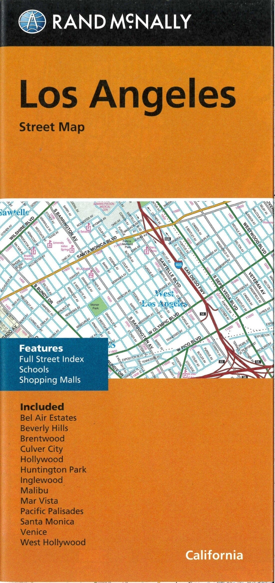 Los Angeles : street map | Rand McNally carte pliée 