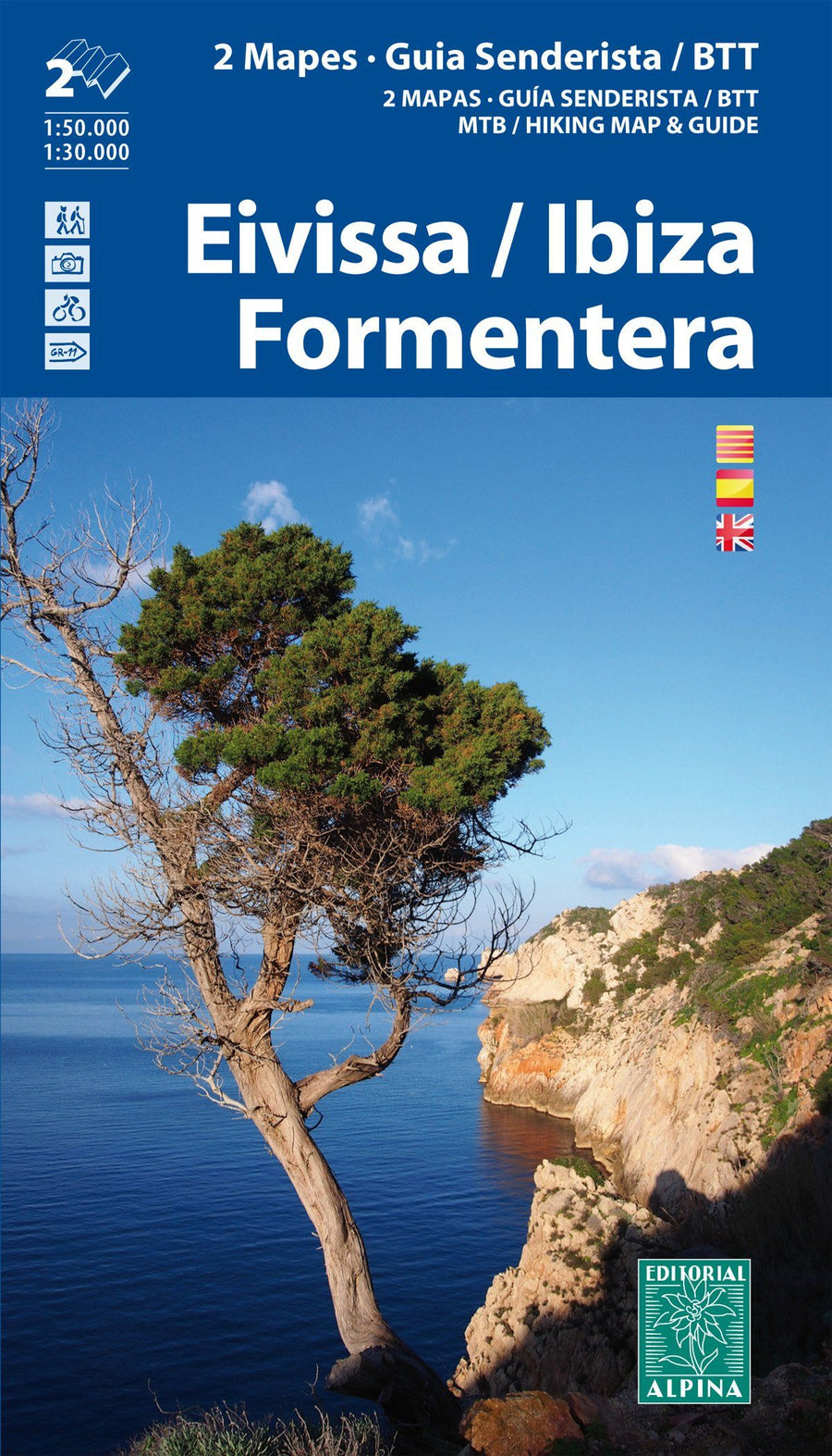 Lot de 2 cartes de randonnée - Ibiza & Formentera | Alpina carte pliée Editorial Alpina 