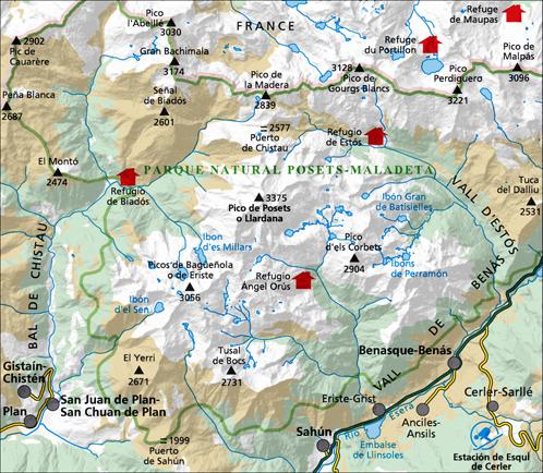 Lot de 2 cartes de randonnée - Parc Naturel de Posets-Maladeta : Aneto, Maladeta, Posets, Perdiguero, Vallées de Benasque & Estos (Pyrénées Aragonaises) | Alpina carte pliée Editorial Alpina 