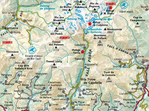 Lot de 2 cartes de randonnée - Vall Fosca, Monstsent de Pallars, Vall d'Assua (Pyrénées catalanes) | Alpina carte pliée Editorial Alpina 