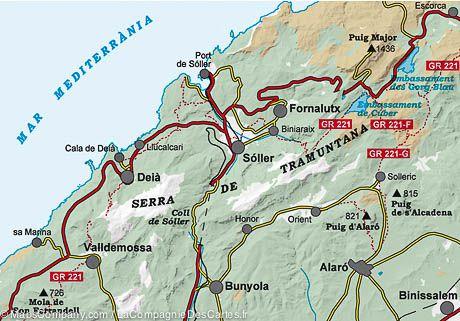 Lot de 4 Cartes de randonnée (imperméables) - Serra de Tramuntana (Majorque, Baléares) | Alpina - La Compagnie des Cartes