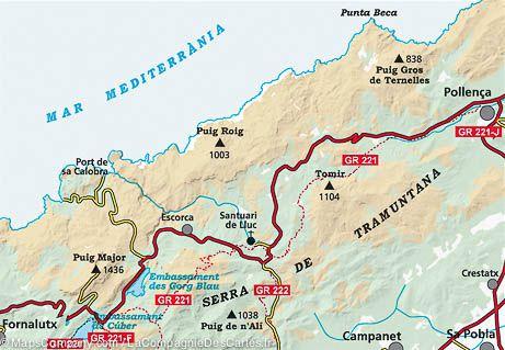 Lot de 4 Cartes de randonnée (imperméables) - Serra de Tramuntana (Majorque, Baléares) | Alpina - La Compagnie des Cartes