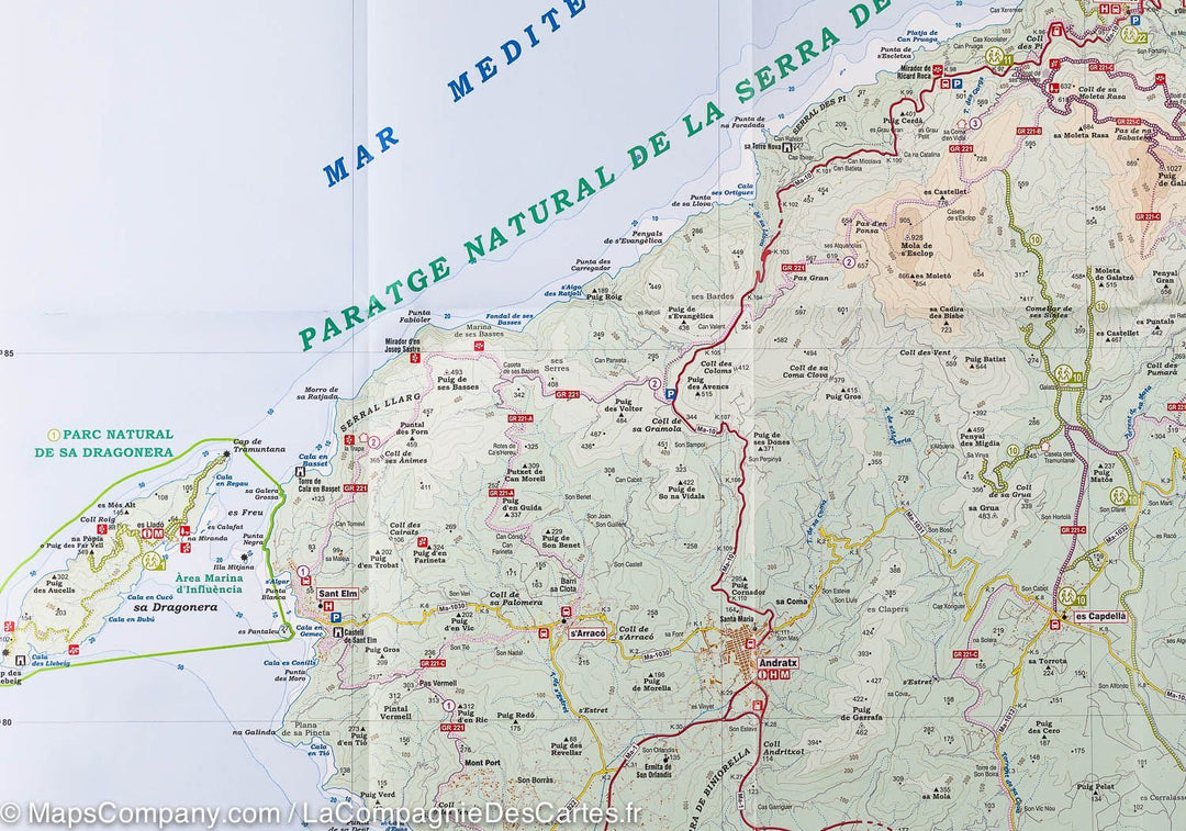Lot de cartes de randonnée de Majorque (Baléares, Espagne) | Alpina - La Compagnie des Cartes