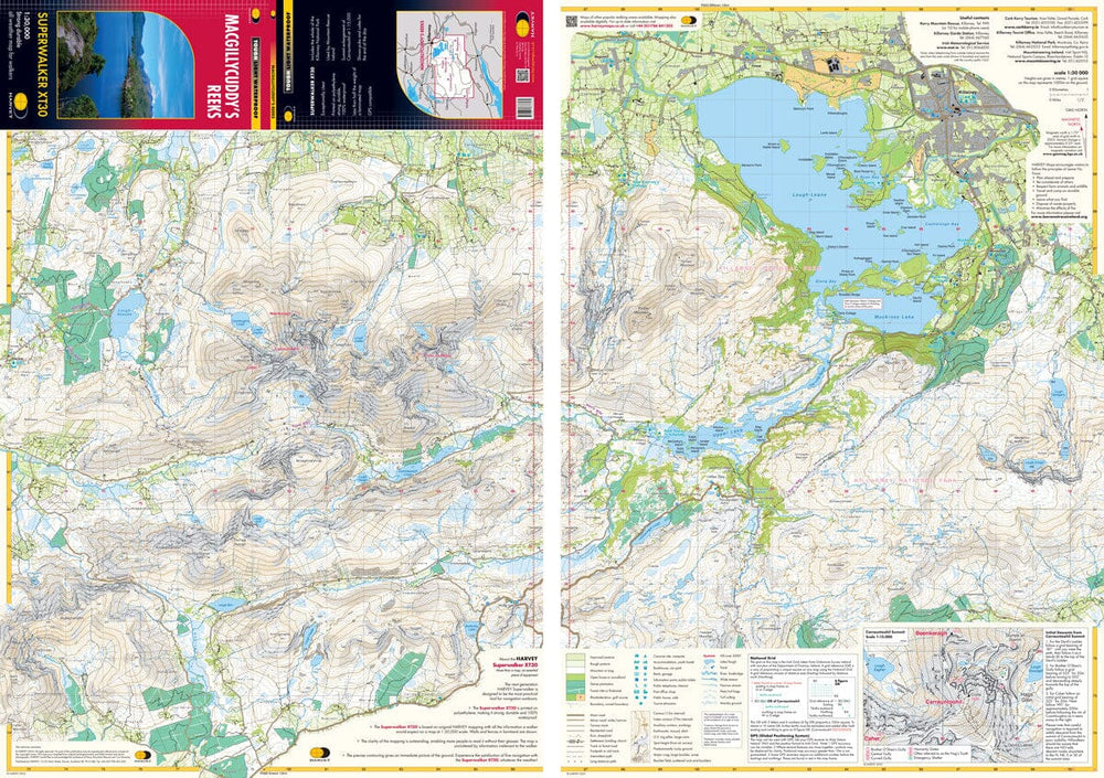 Macgillycuddy’s Reeks XT30 | Harvey Maps - Superwalker maps carte pliée Harvey Maps 