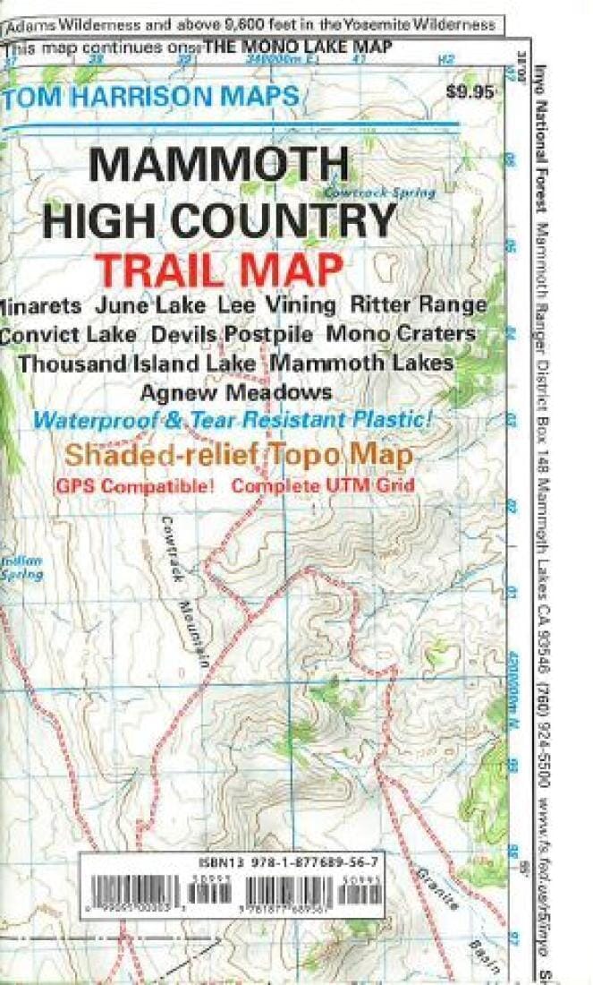 Mammoth High Country by Tom Harrison Maps