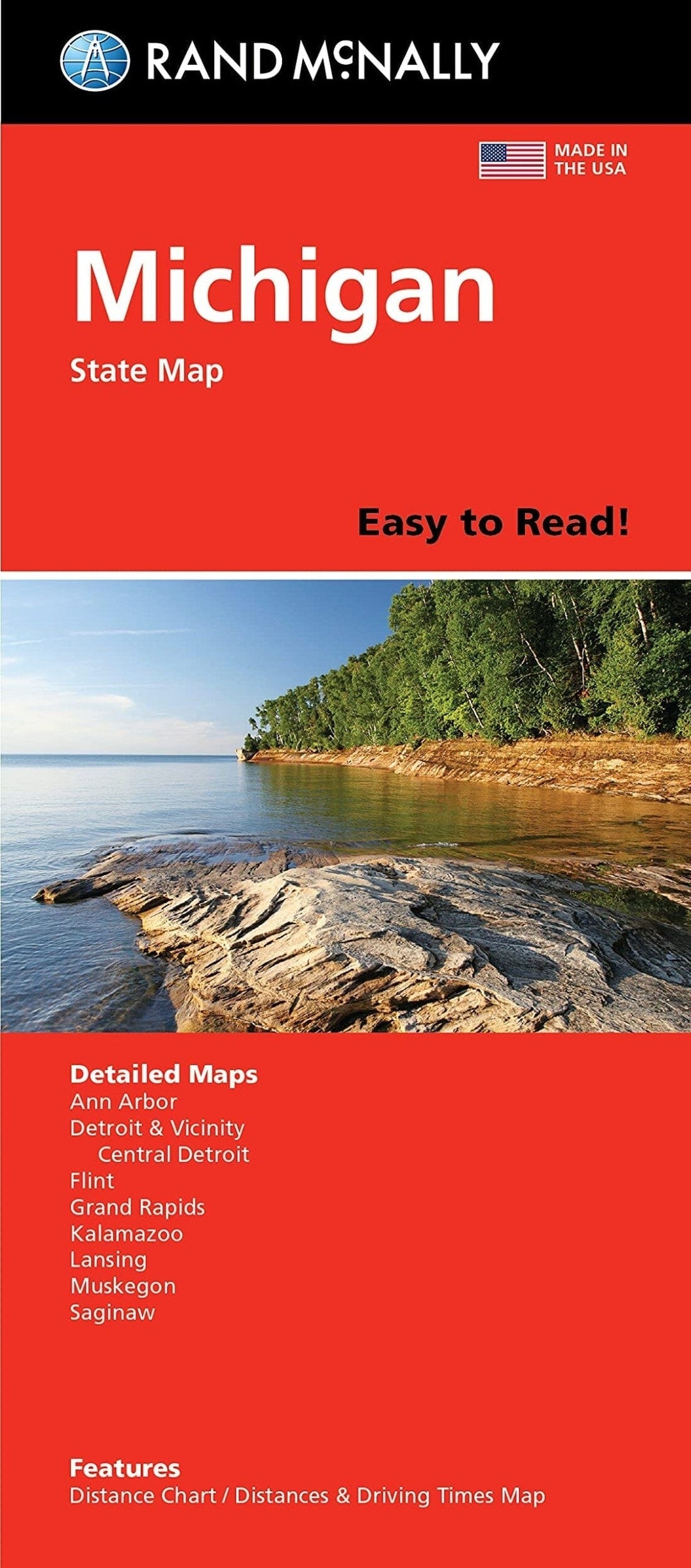Michigan, Easy To Read State Map | Rand McNally carte pliée 