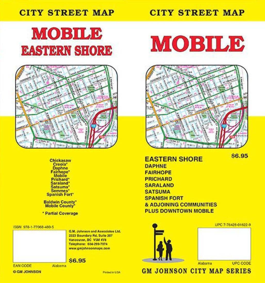 Mobile - Alabama Street Map | GM Johnson Road Map 