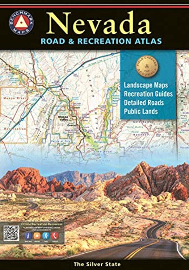 Nevada Road and Recreation Atlas | Benchmark Maps atlas 