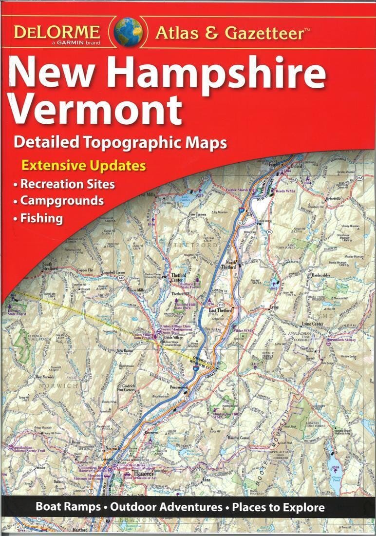 New Hampshire and Vermont Atlas & Gazetteer | DeLorme Atlas 