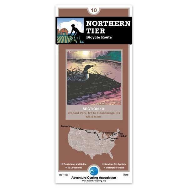 Northern Tier 11: Ticonderoga, New York To Bar Harbor, Maine Adventure Cycling Association | Adventure Cycling Association Bicycle Map 