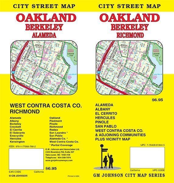 Oakland - Berkley and Richmond - California | GM Johnson Road Map 