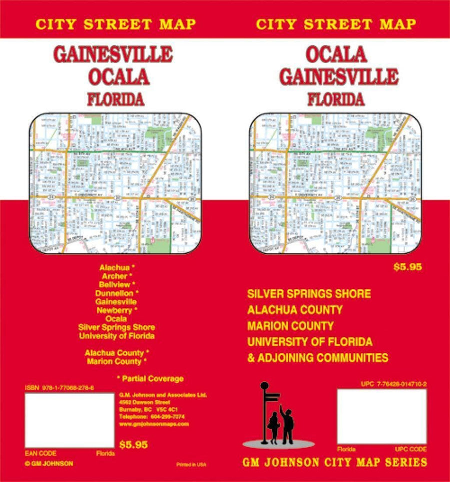 Ocala and Gainesville - Florida | GM Johnson Road Map 
