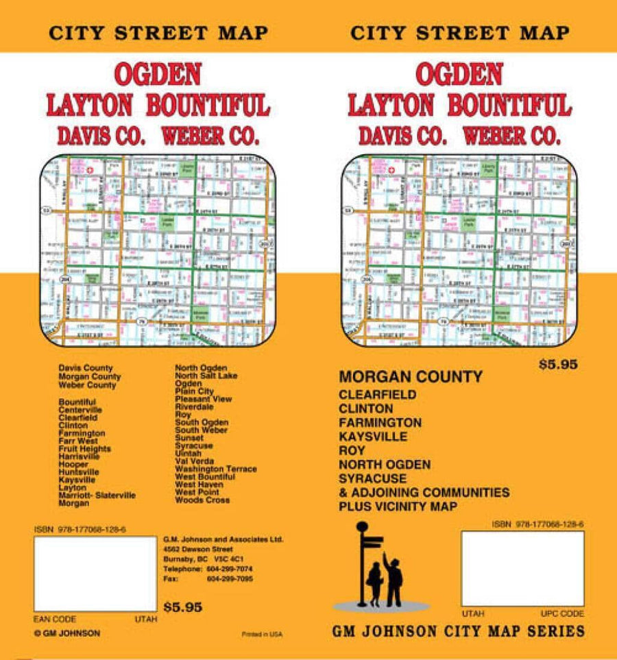 Ogden - Layton - Bountiful - Davis County and Weber County - Utah | GM Johnson Road Map 