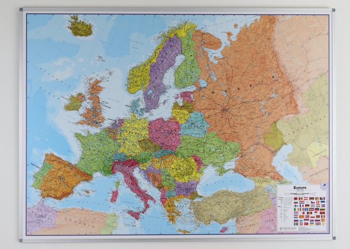 Panneau épinglable (en anglais) - Europe politique - 135 x 98 cm | Maps International panneau épinglable Maps International 