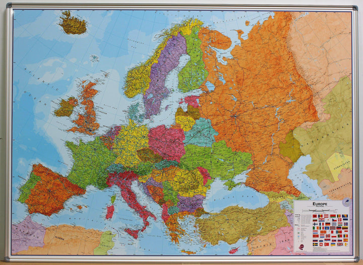 Panneau épinglable (en anglais) - Europe politique - 135 x 98 cm | Maps International panneau épinglable Maps International 