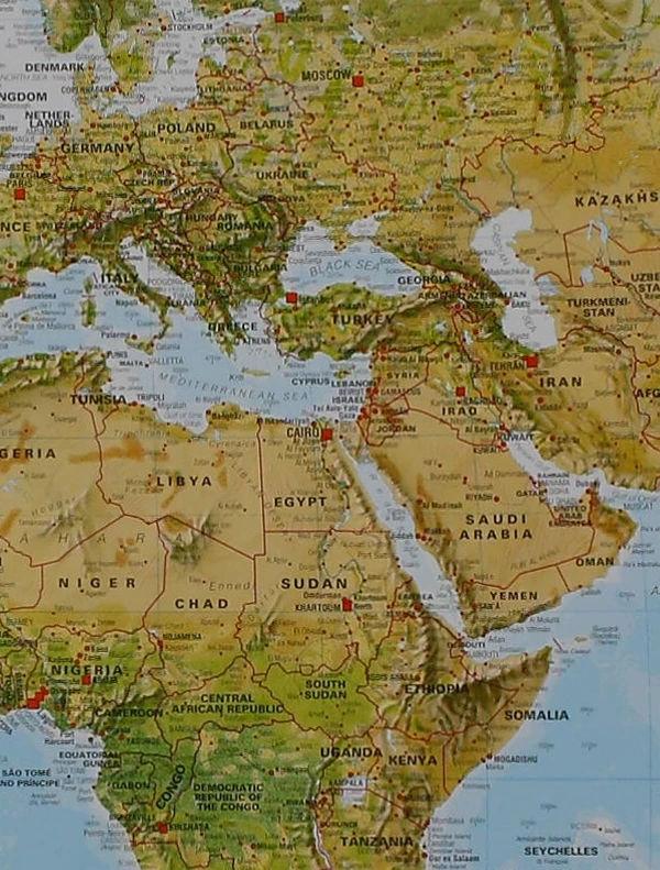 Panneau épinglable (en anglais) - Monde environnemental - 198 x 123 cm | Maps International panneau épinglable Maps International 