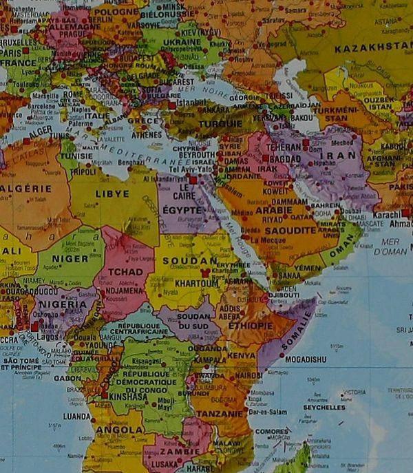 Panneau épinglable - Monde politique - 197 x 117 cm | Maps International panneau épinglable Maps International 