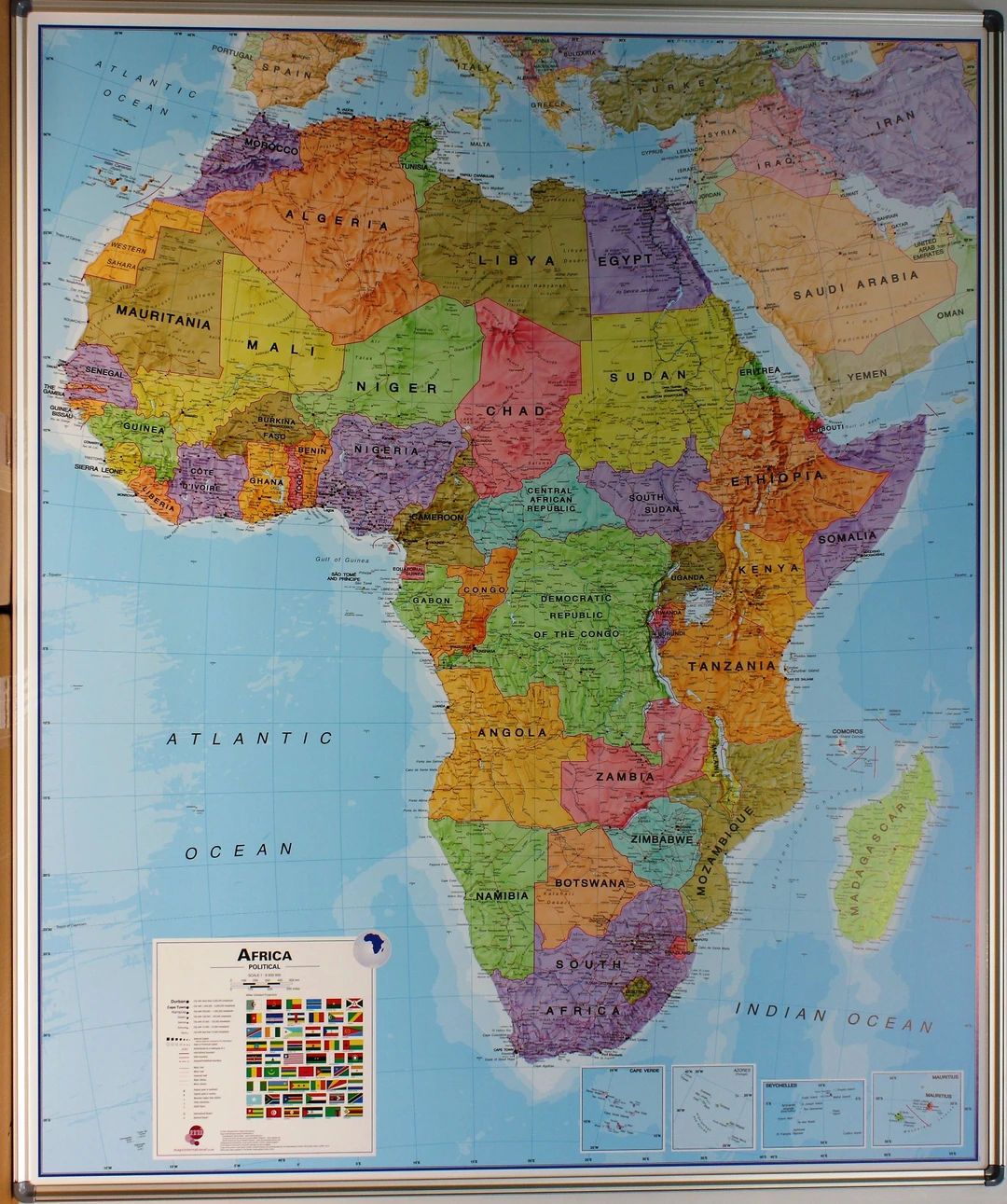 Panneau magnétique (en anglais) - Afrique politique - 100 x 120 cm | Maps International panneau magnétique Maps International 