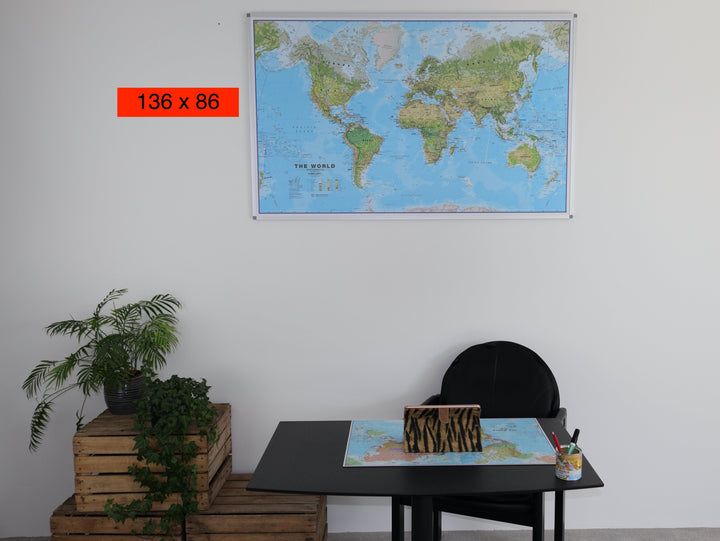 Panneau magnétique (en anglais) - Monde environnemental - 136 x 86 cm | Maps International panneau magnétique Maps International 