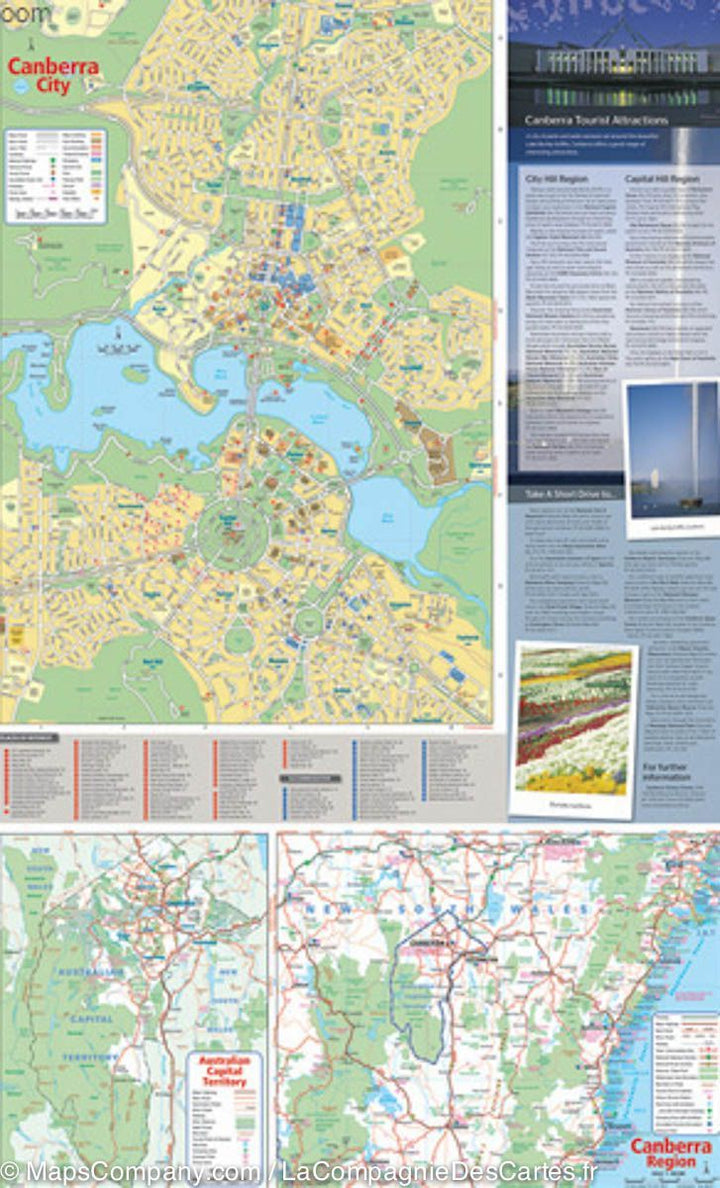 Plan de Canberra et de sa région (Australie) | Hema Maps carte pliée Hema Maps 