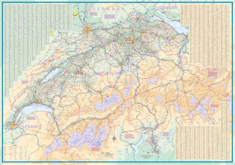 Plan de Genève & Carte de la Suisse | ITM carte pliée ITM 