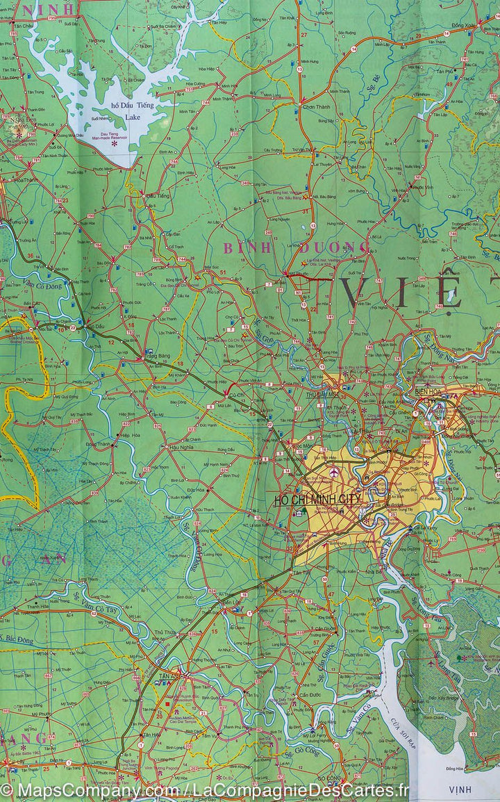 Plan de Ho Chi Minh (Saigon) & Carte de voyage du sud du Vietnam | ITM carte pliée ITM 