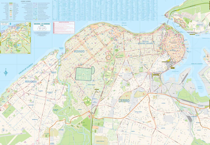Plan de La Havane & Carte du centre de Cuba | ITM carte pliée ITM 