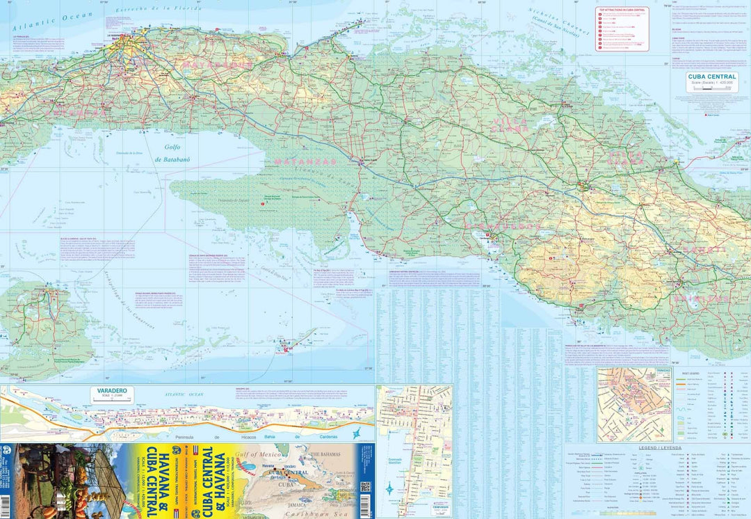 Plan de La Havane & Carte du centre de Cuba | ITM carte pliée ITM 