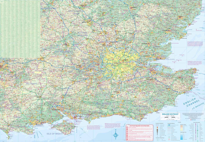 Plan de Londres & Carte du sud-est de l'Angleterre | ITM carte pliée ITM 
